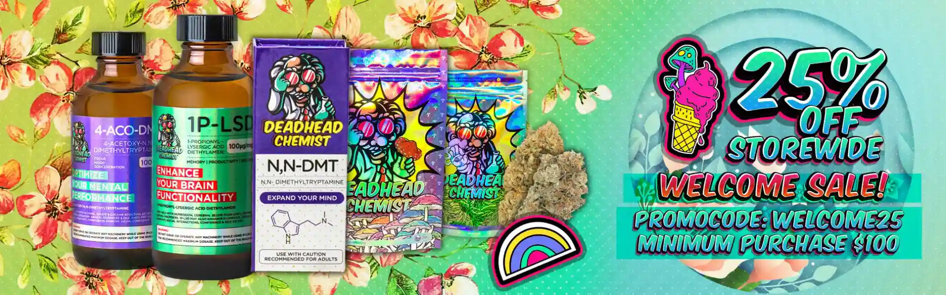 Deadhead Chemist Canada — DMT, magic mushrooms, LSD and cannabis delivered Canada-wide